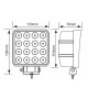 Farol de Trabalho 48W LED